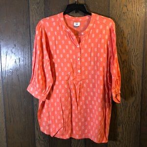 3x women’s plus bright lightweight top pale orange